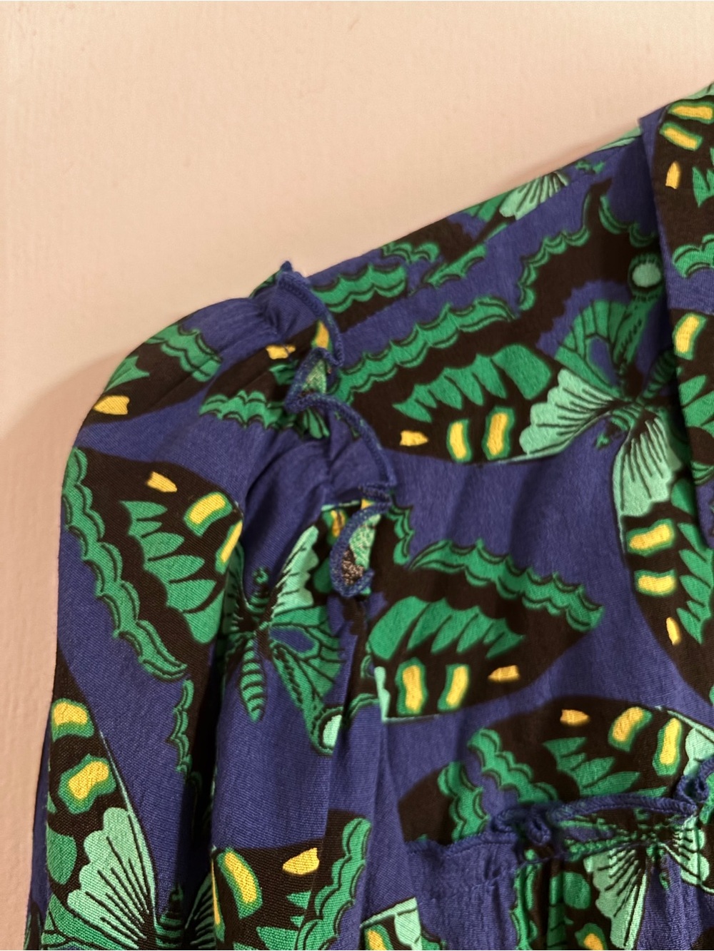 Anthropologie Maeve Pippa Butterfly Belted Shirt Dress M - Picture 5 of 7